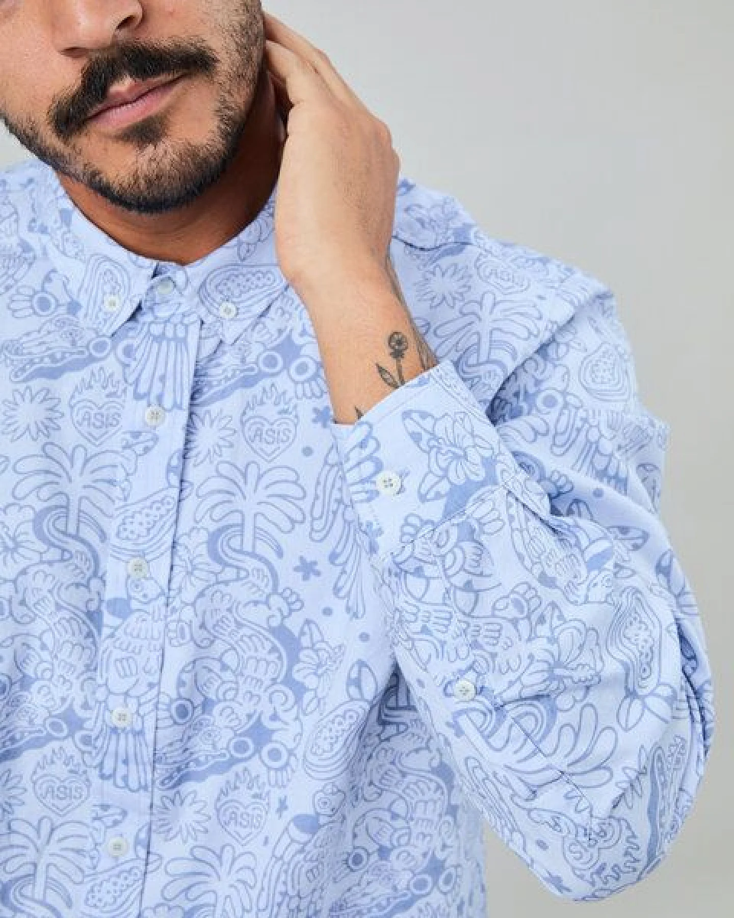 Brava Fabrics Langarm-Hemd Asis Percales Crocodylus – Ansicht 4