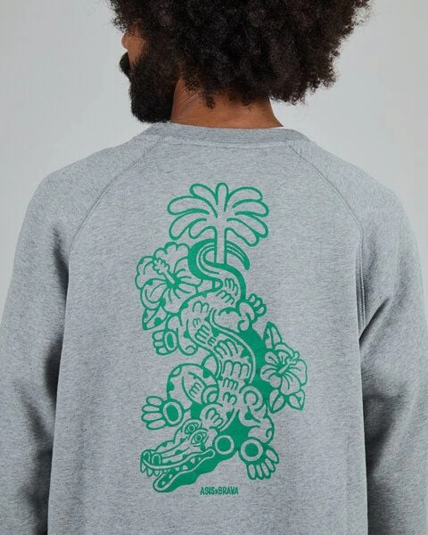 Brava Fabrics Sweatshirt Asis Percales Crocodylus – Ansicht 4