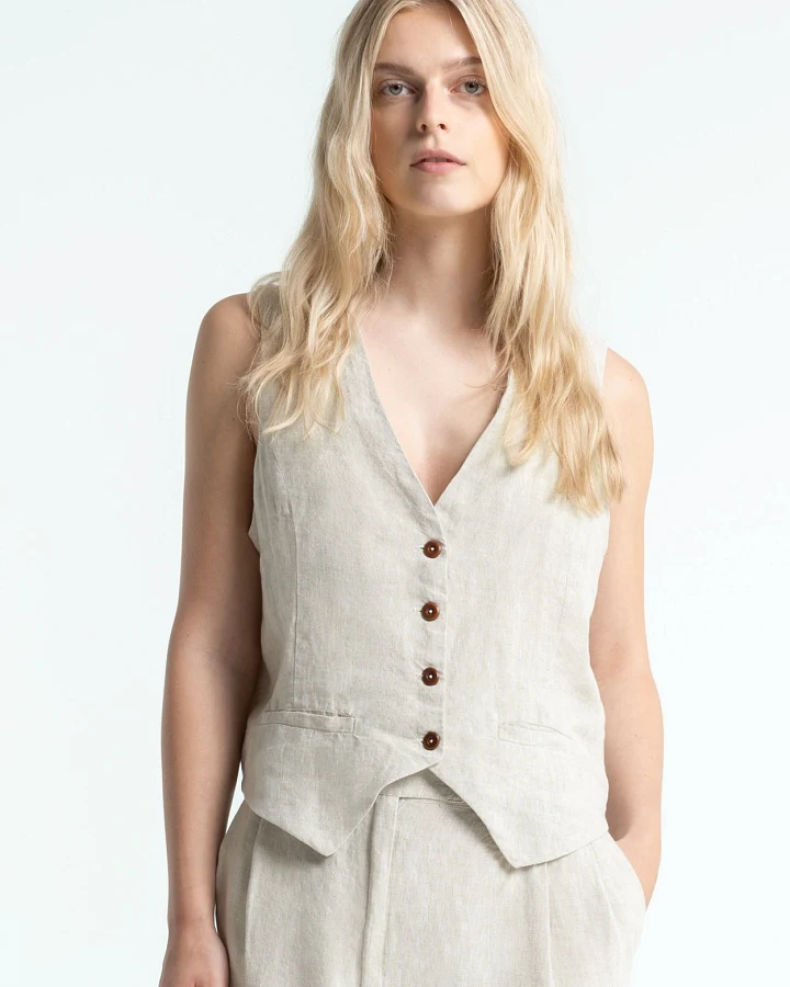 Kings of Indigo Damen vegan Oberteil Lucia Beige