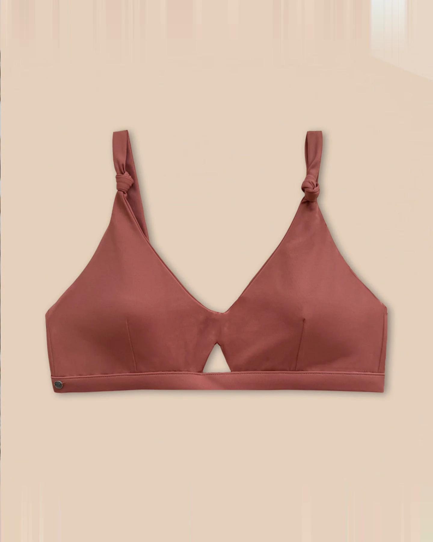 Woodlike Damen vegan Bikinioberteil Coral Rose Brown – Ansicht 2