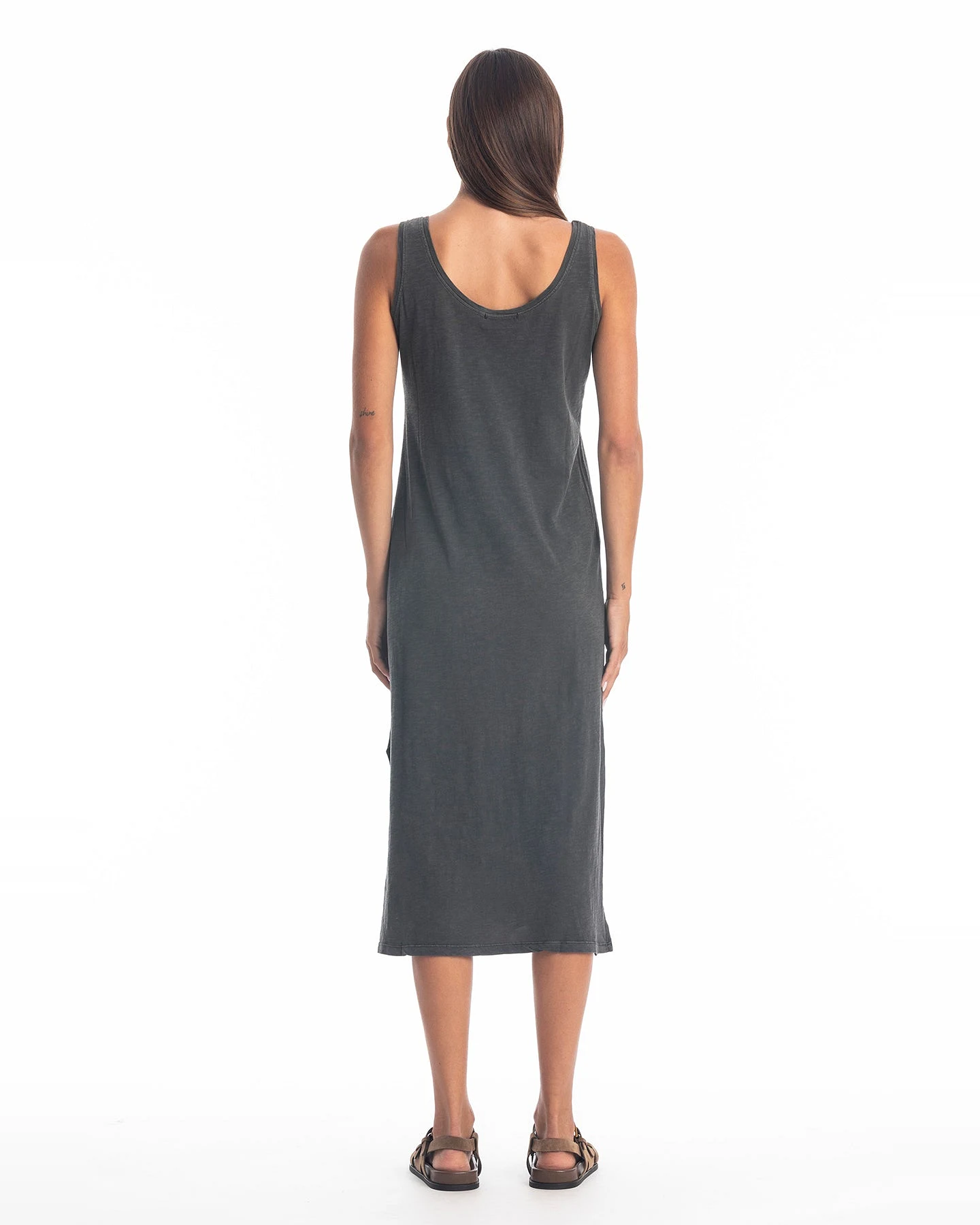 RAVENS VIEW IBIZA Damen vegan Kleid Demi Anthrazit – Ansicht 2