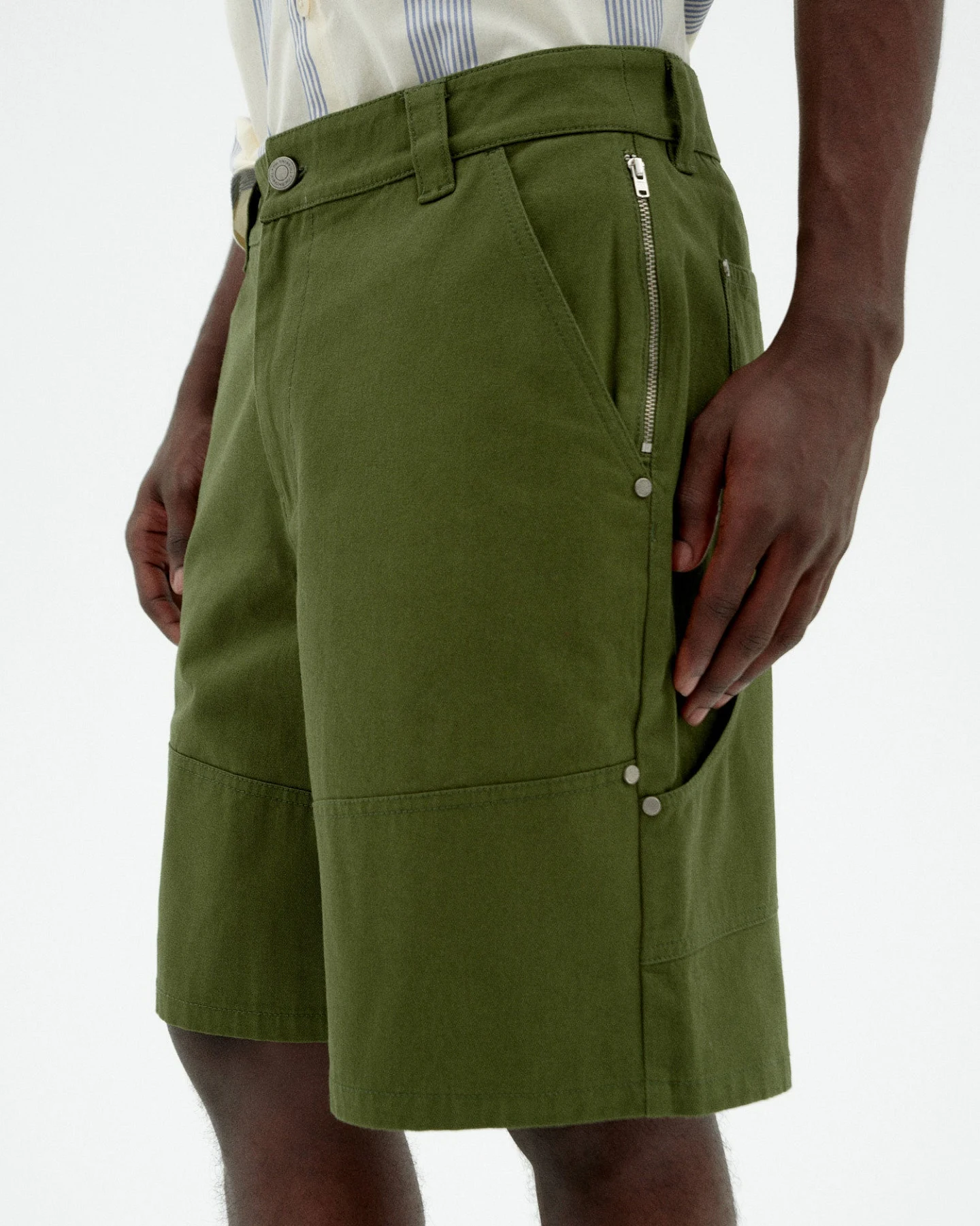 Thinking MU Herren vegan Shorts Bermuda Miles Grün – Ansicht 2