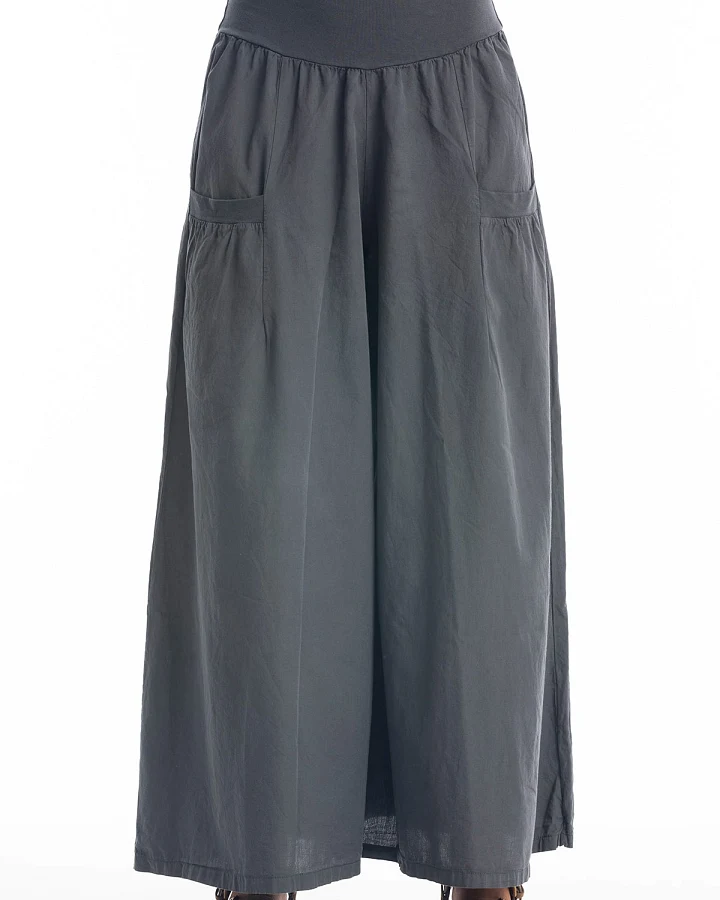RAVENS VIEW IBIZA Damen vegan Rock Hose Funky Anthrazit Grau