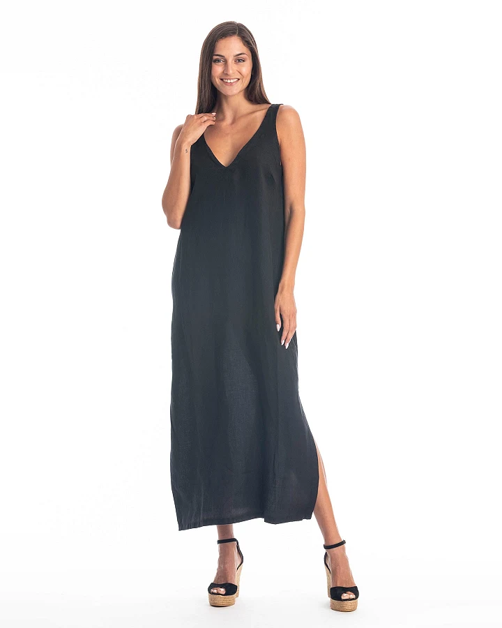 RAVENS VIEW IBIZA Damen vegan Kleid Noa Schwarz