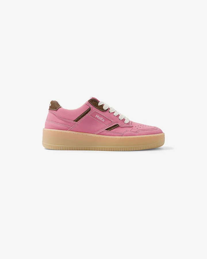 MoEa Herren vegan Sneaker Gen1 Vegan Wildleder Kokosnuss Rosa & Braun