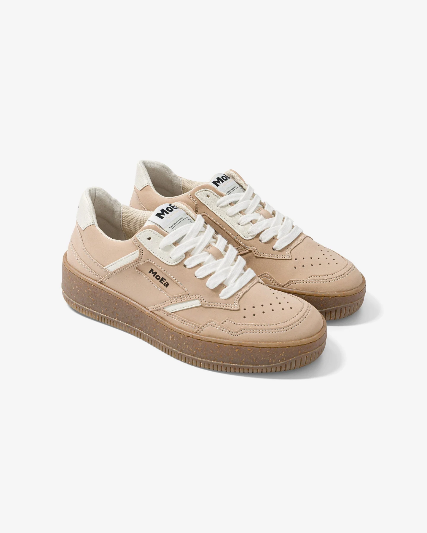 MoEa Herren vegan Sneaker Gen1 Mais Voll Vegan Wildleder Beige – Ansicht 2