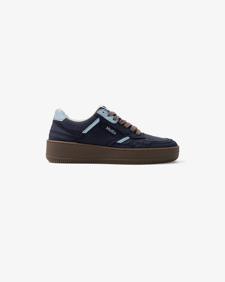 MoEa Herren vegan Sneaker Gen1 Vegan Suede Navy & Sky Blue