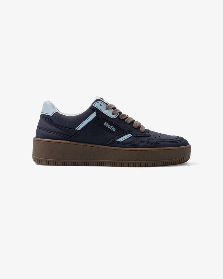 MoEa Herren vegan Sneaker Gen1 Vegan Suede Navy & Sky Blue