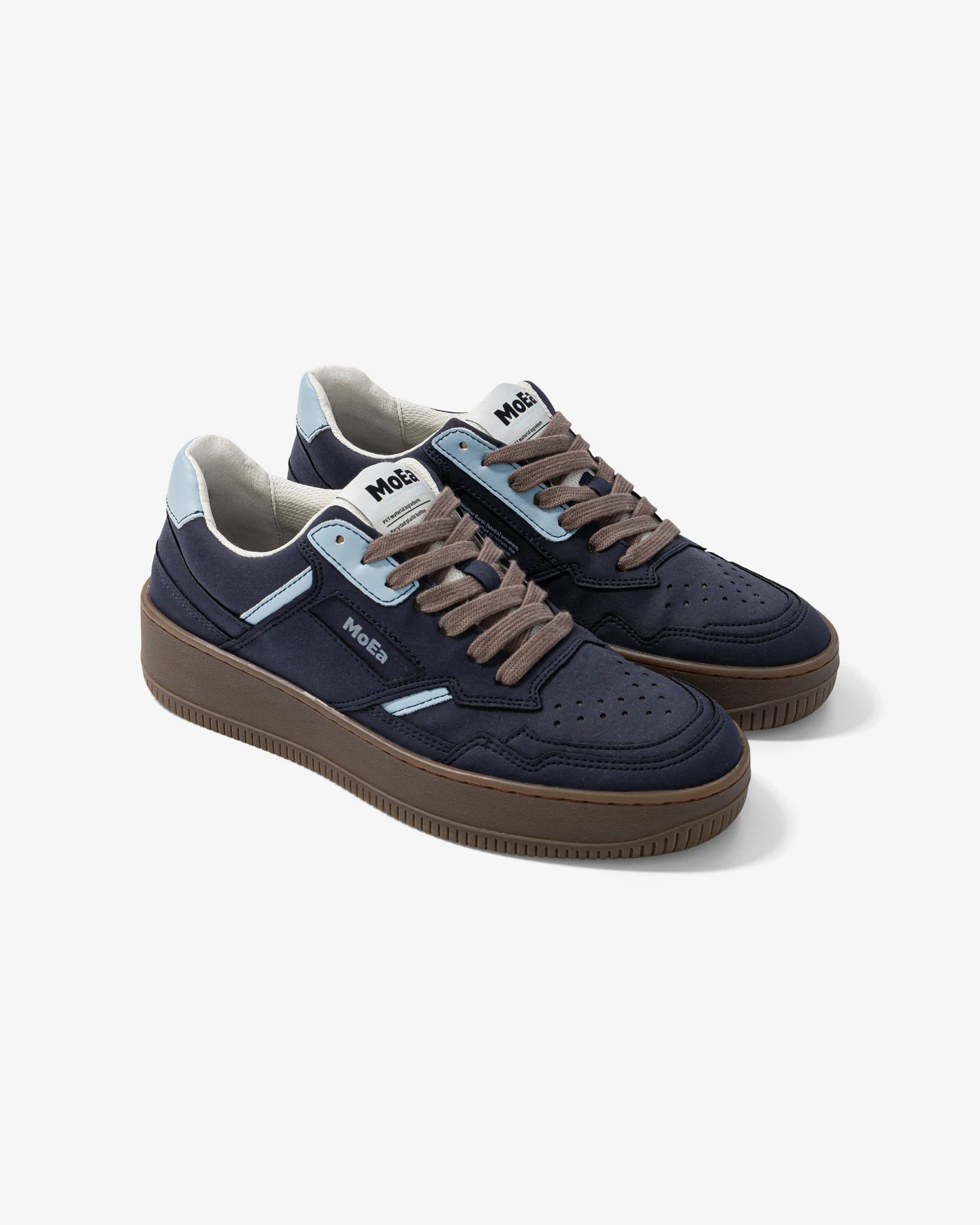 MoEa Herren vegan Sneaker Gen1 Vegan Suede Navy & Sky Blue – Ansicht 2