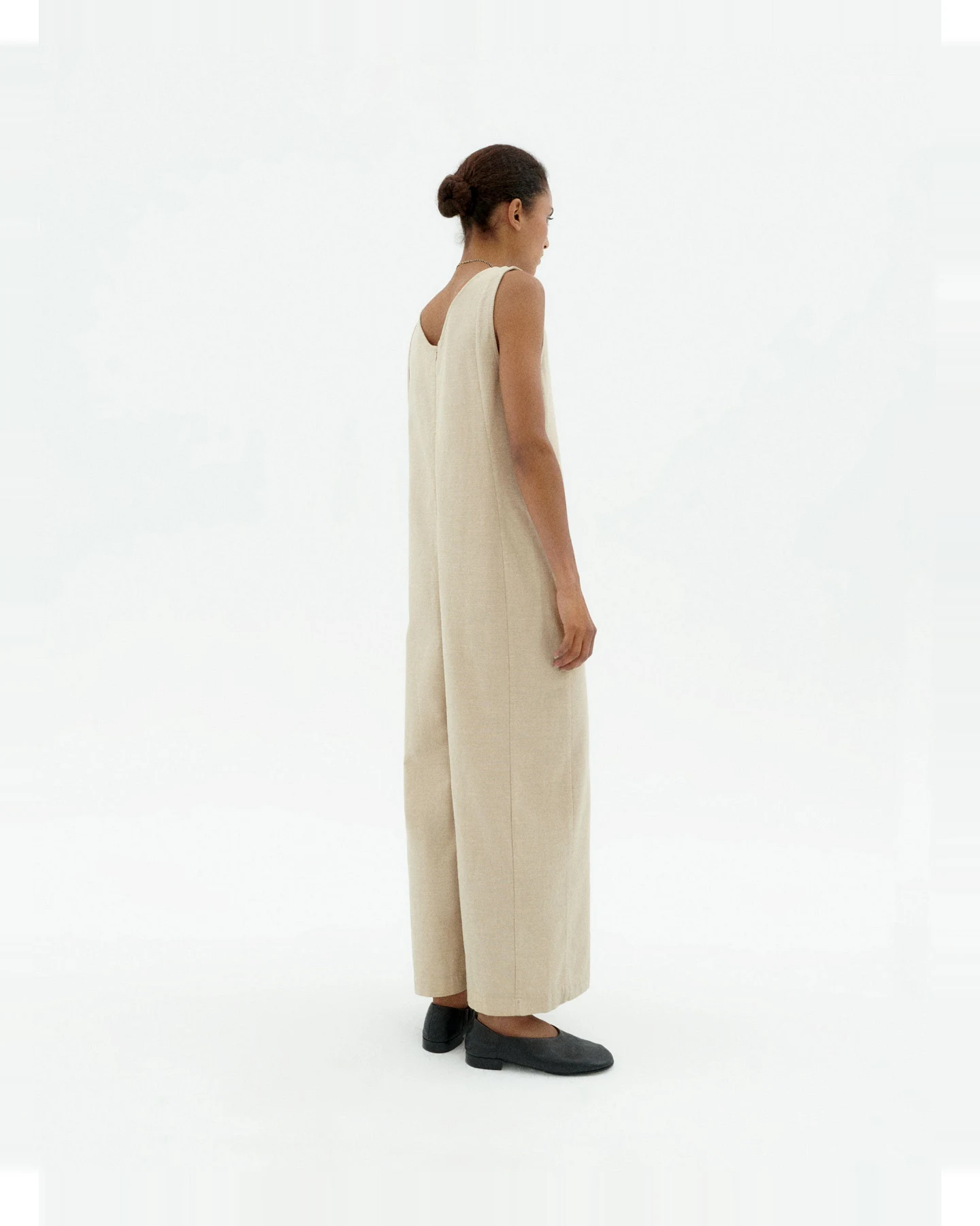 Thinking MU Damen vegan Jumpsuit Lose Janis Beige – Ansicht 2