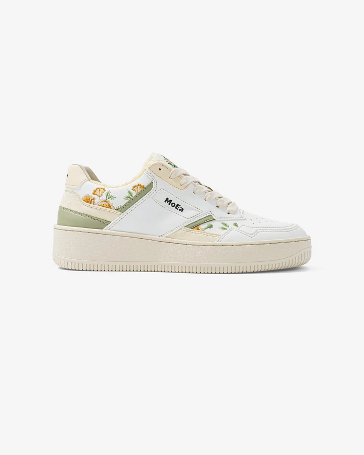 MoEa Herren vegan Sneaker Gen1 Frida Kahlo X Moea Weiß