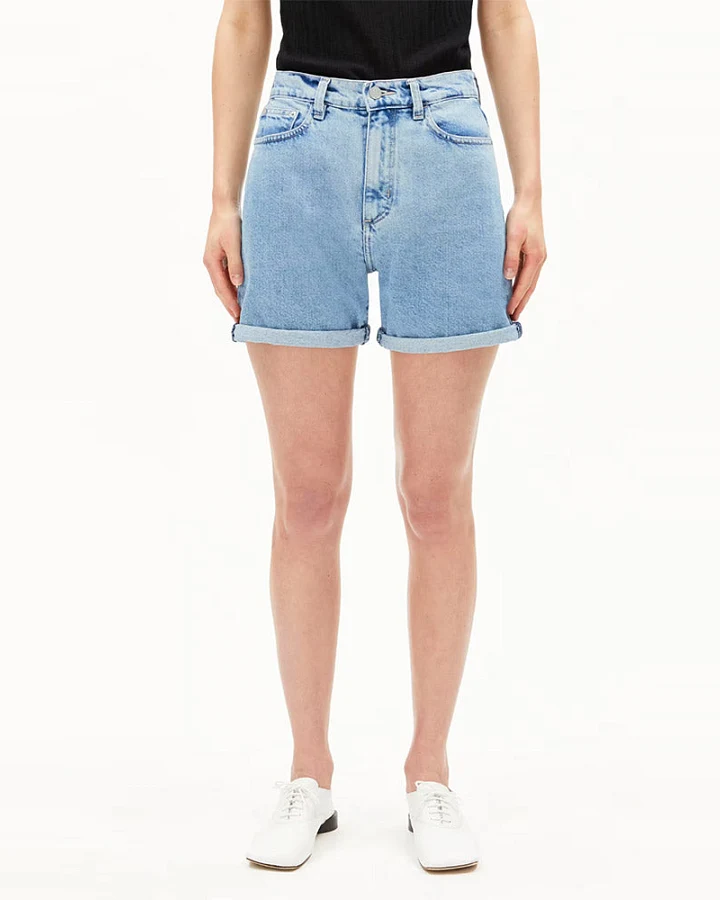 ARMEDANGELS Damen vegan Shorts Denim Sheeari Fresh Blau