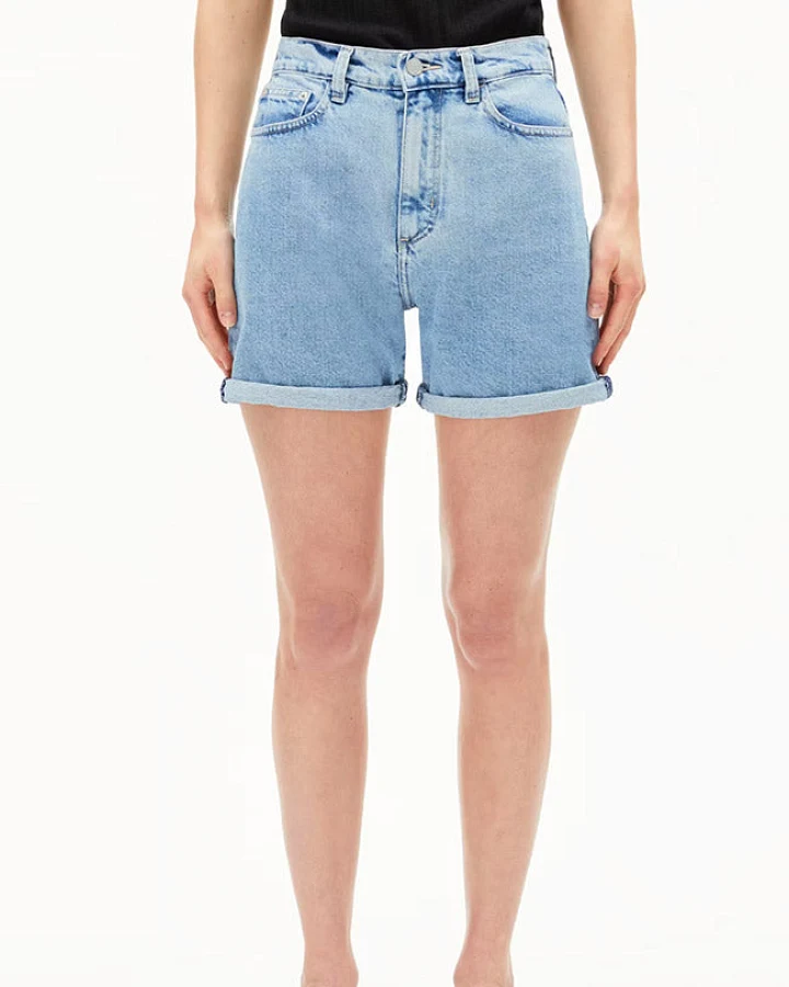 ARMEDANGELS Damen vegan Shorts Denim Sheeari Fresh Blau