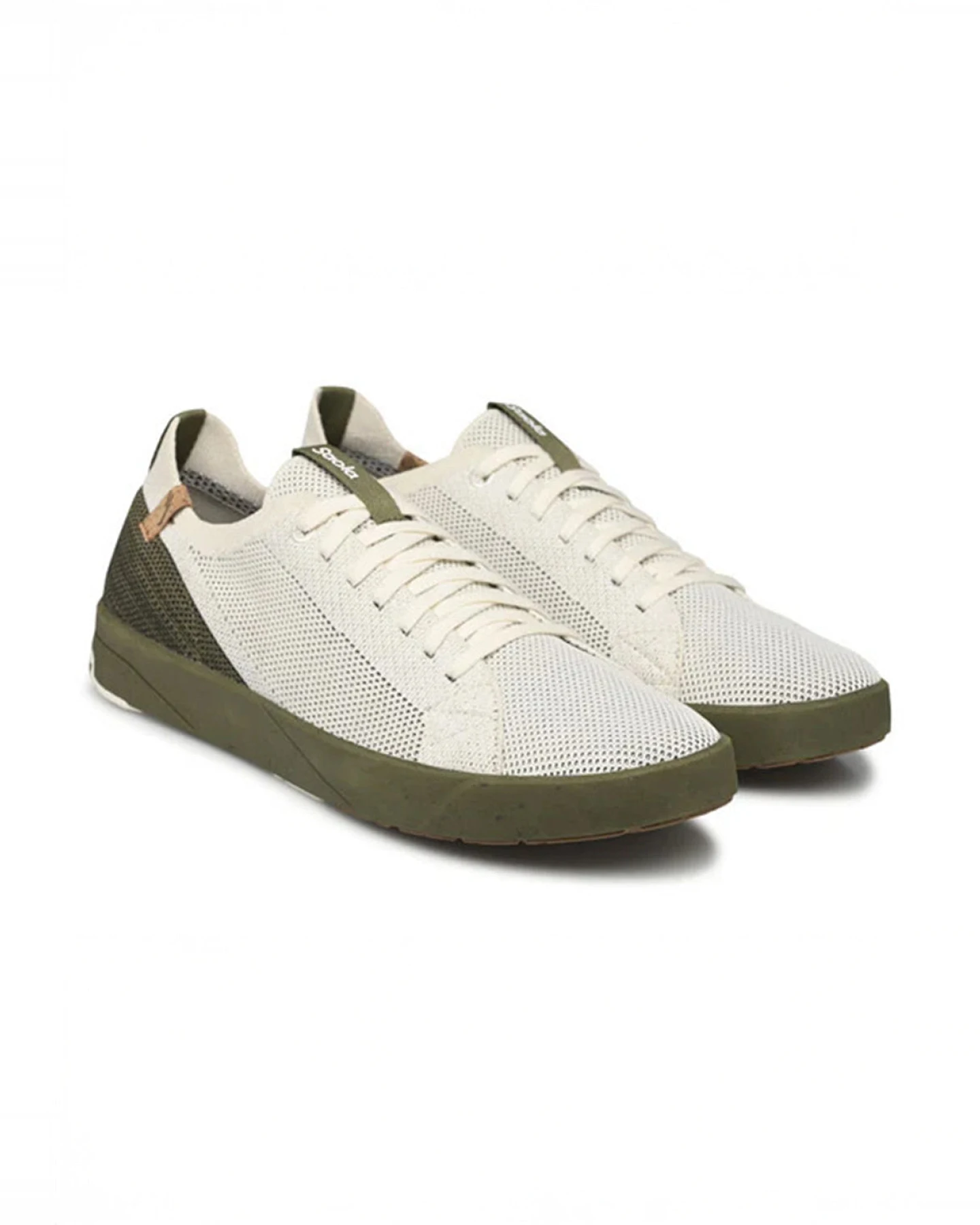 SAOLA Herren vegan Sneaker Cannon Knit 2.0 Weiß/Burnt Olive – Ansicht 2