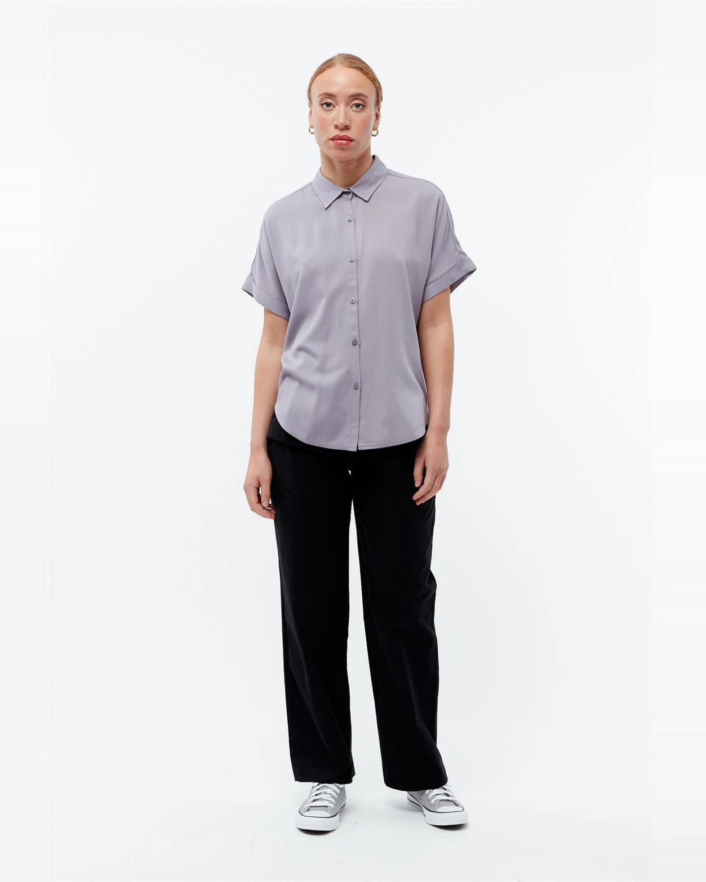 Givn Damen vegan Bluse Sarah Flieder Grau – Ansicht 2