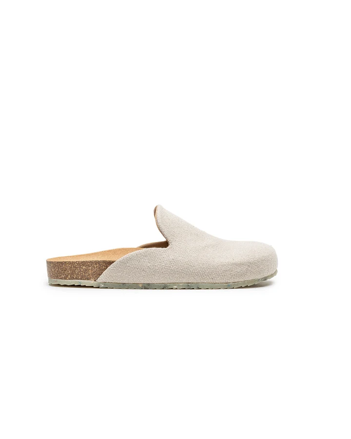 Zouri Damen vegan Sandalen Atlantik Leinen Beige