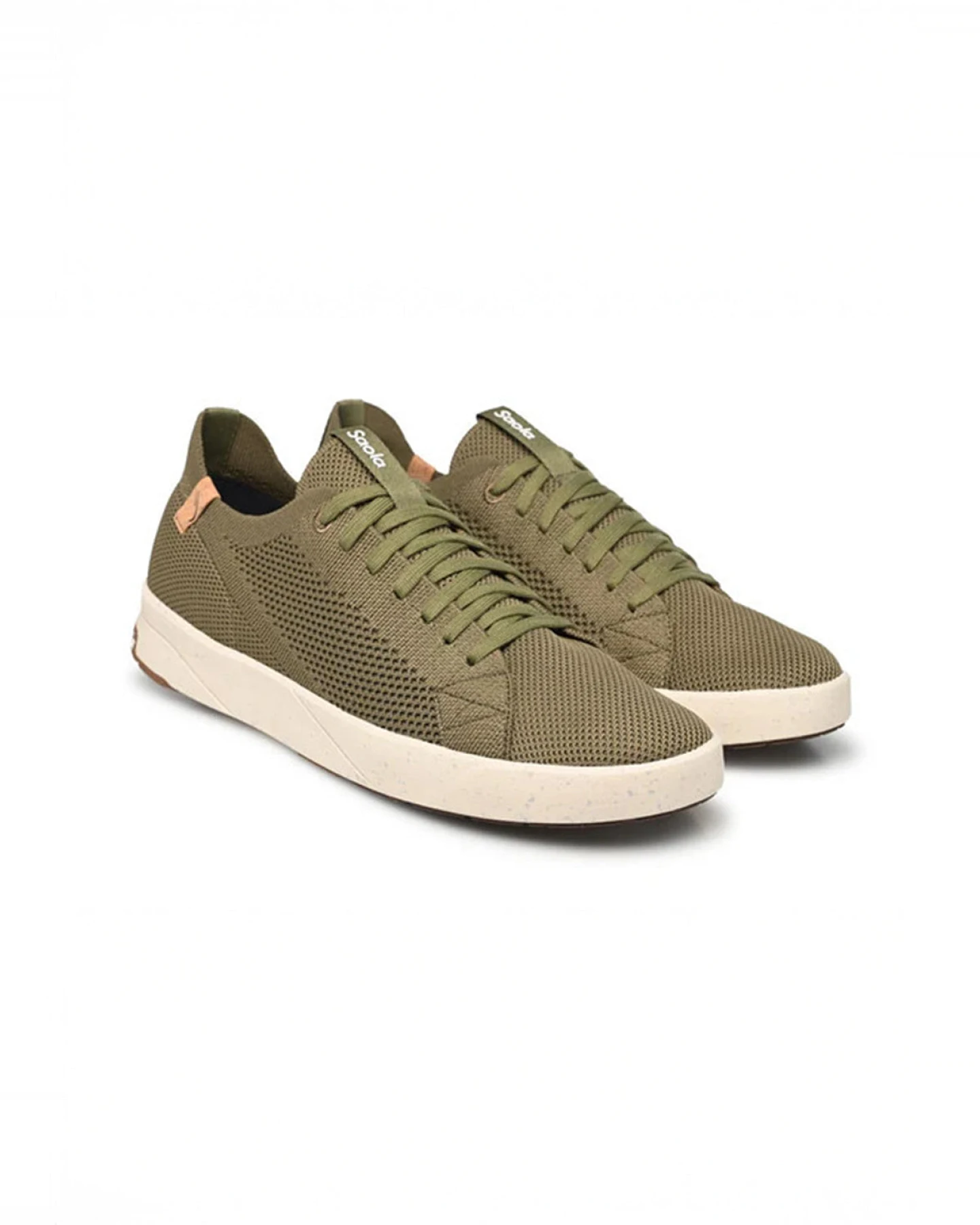 SAOLA Herren vegan Sneaker Cannon Knit 2.0 Burnt Olive – Ansicht 2