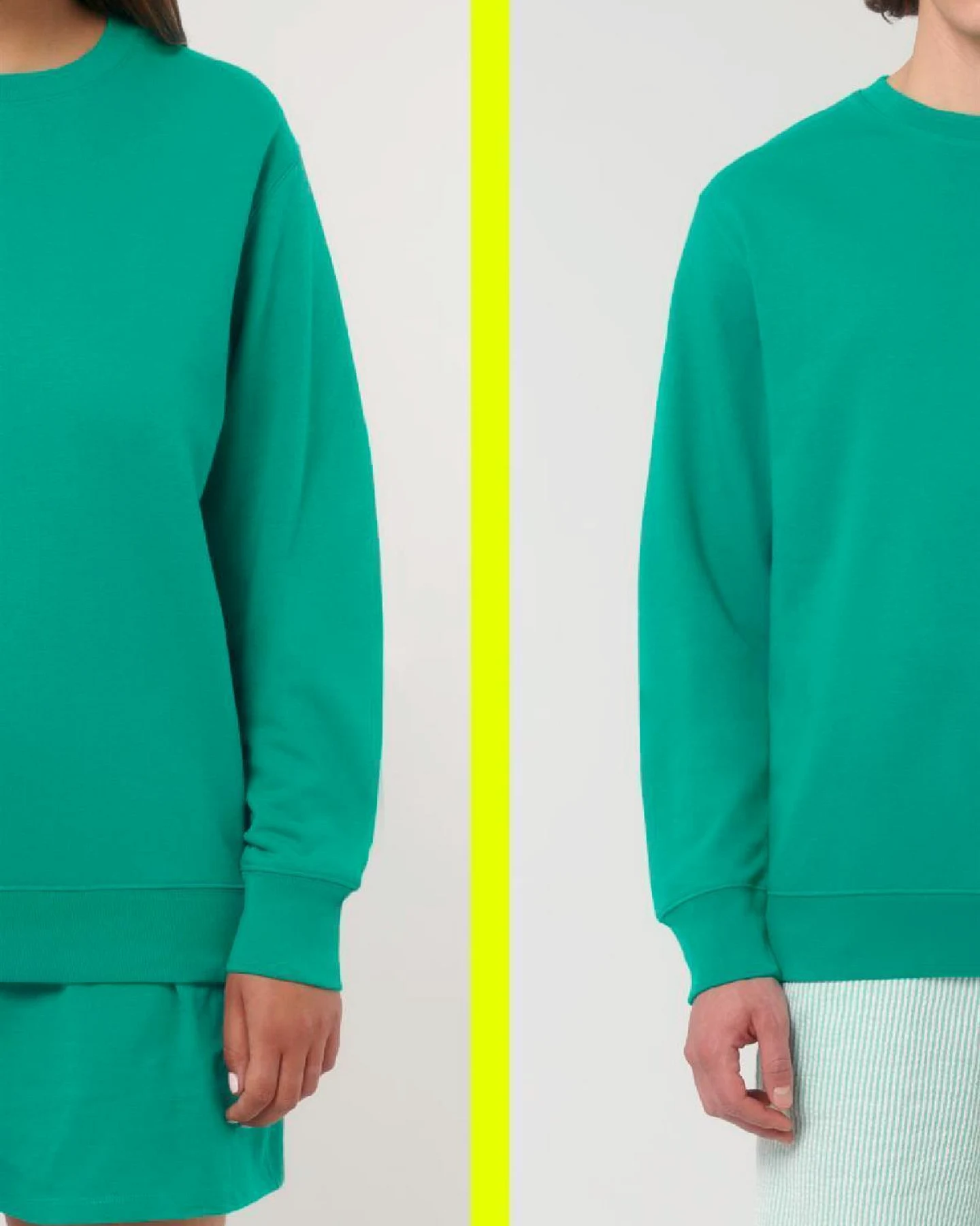 UNIPOLAR Herren vegan Sweatshirt Unisex Match Go Green – Ansicht 2