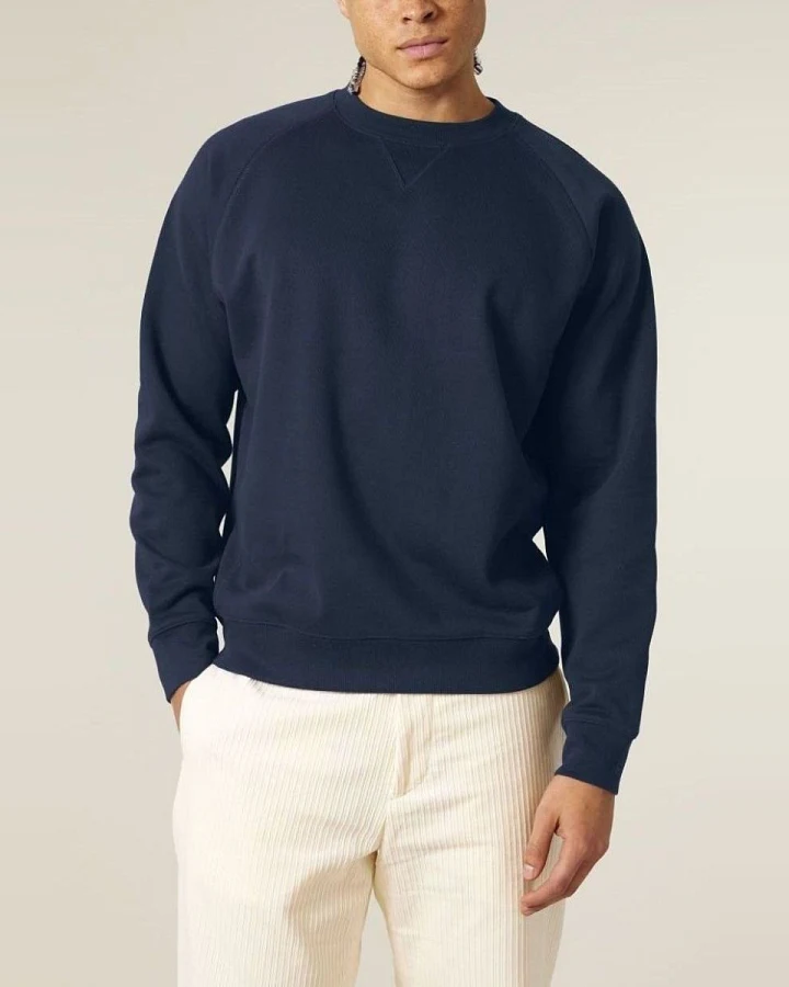 UNIPOLAR Herren vegan Pullover Raglan Knowles French Navy