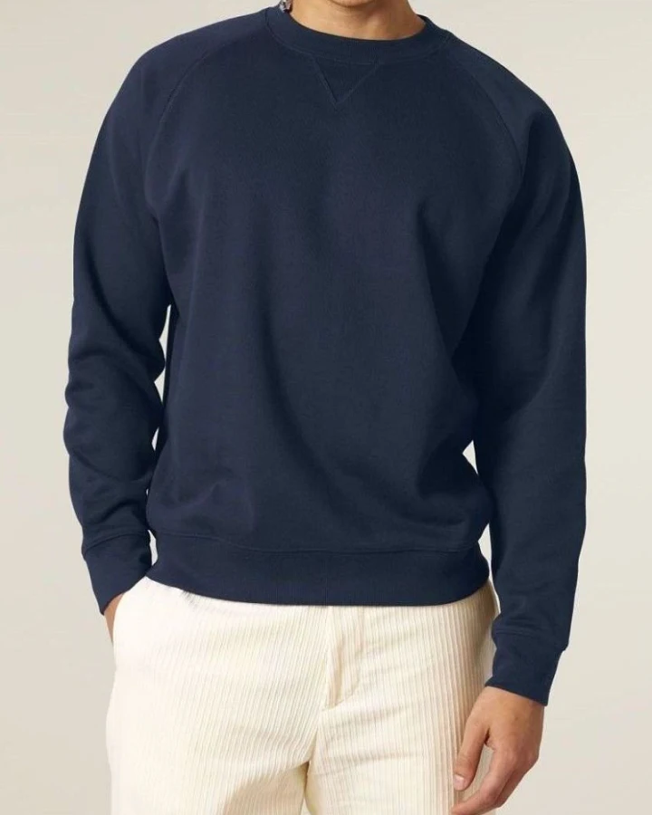 UNIPOLAR Herren vegan Pullover Raglan Knowles French Navy