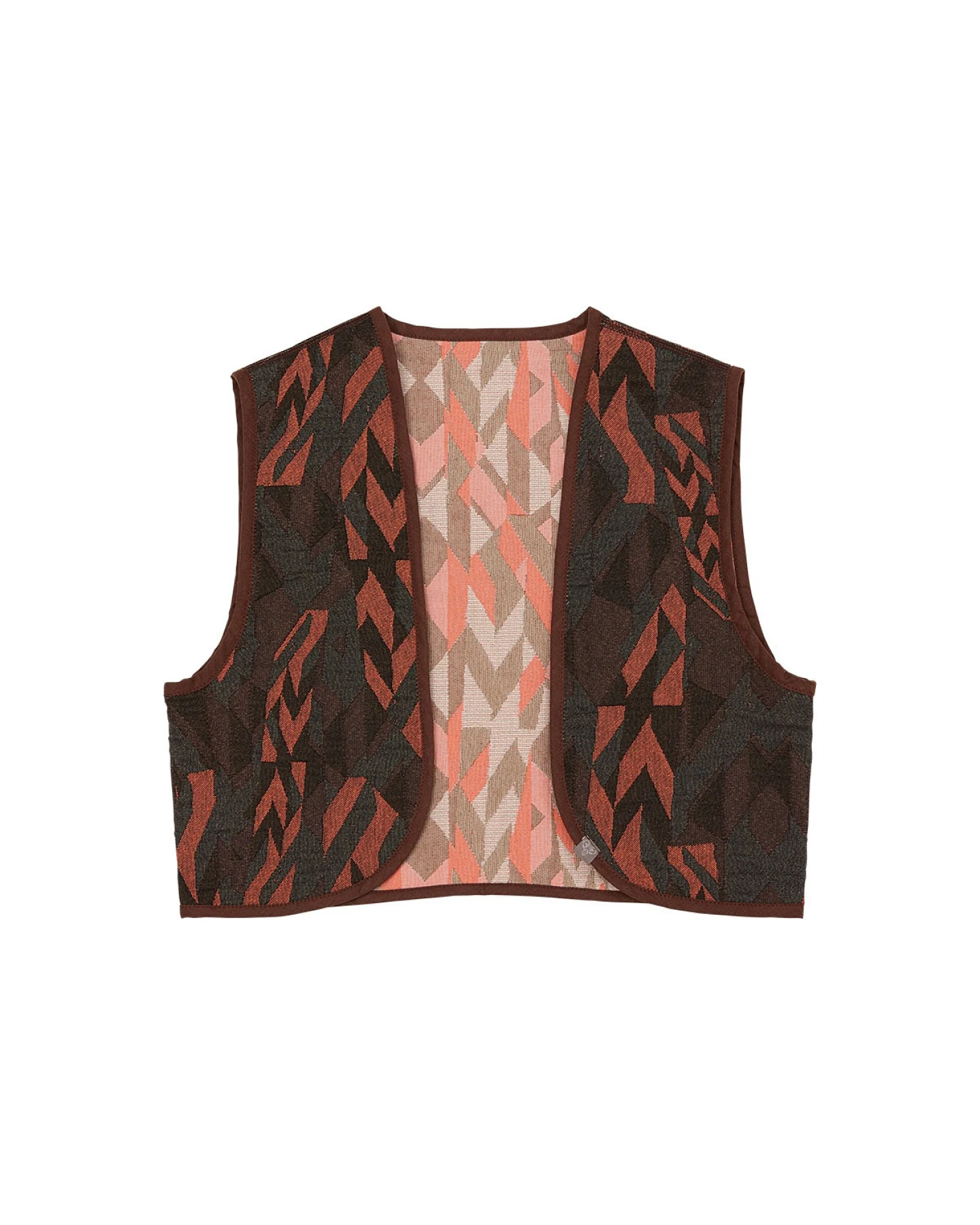 Widda Damen vegan Weste Reversible Mia Jacquard – Ansicht 2