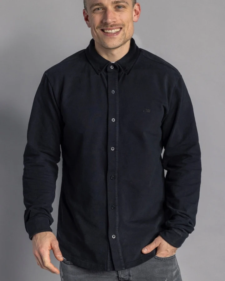 DIRTS Herren vegan Jersey Hemd Ash Black