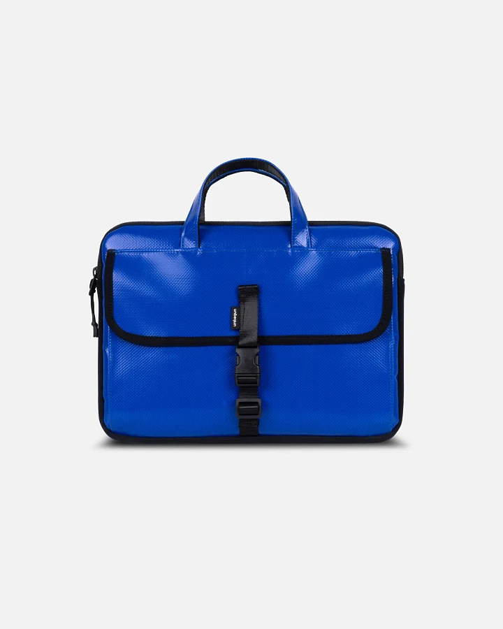 UNBEGUN Herren vegan Laptop-Hülle Mit Griff Blau