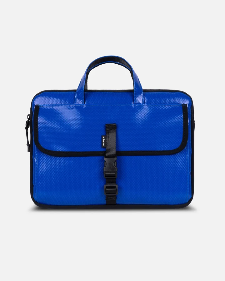 UNBEGUN Herren vegan Laptop-Hülle Mit Griff Blau