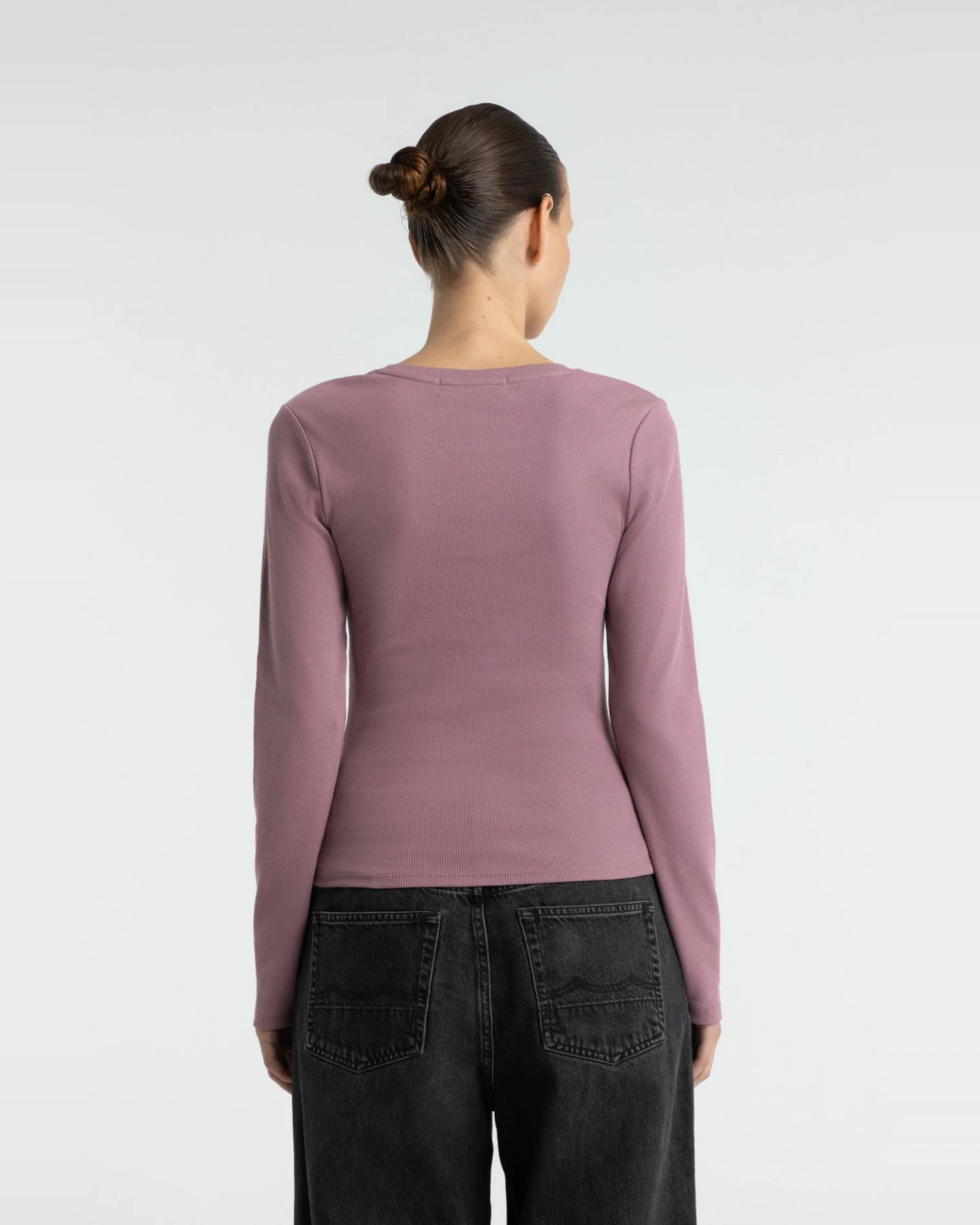 Kings of Indigo Damen vegan Langarmshirt Daigo Mauve – Ansicht 2