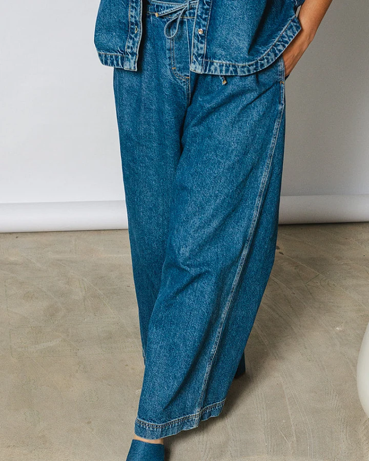 el.résidu Damen vegan Jeans Elena Blau