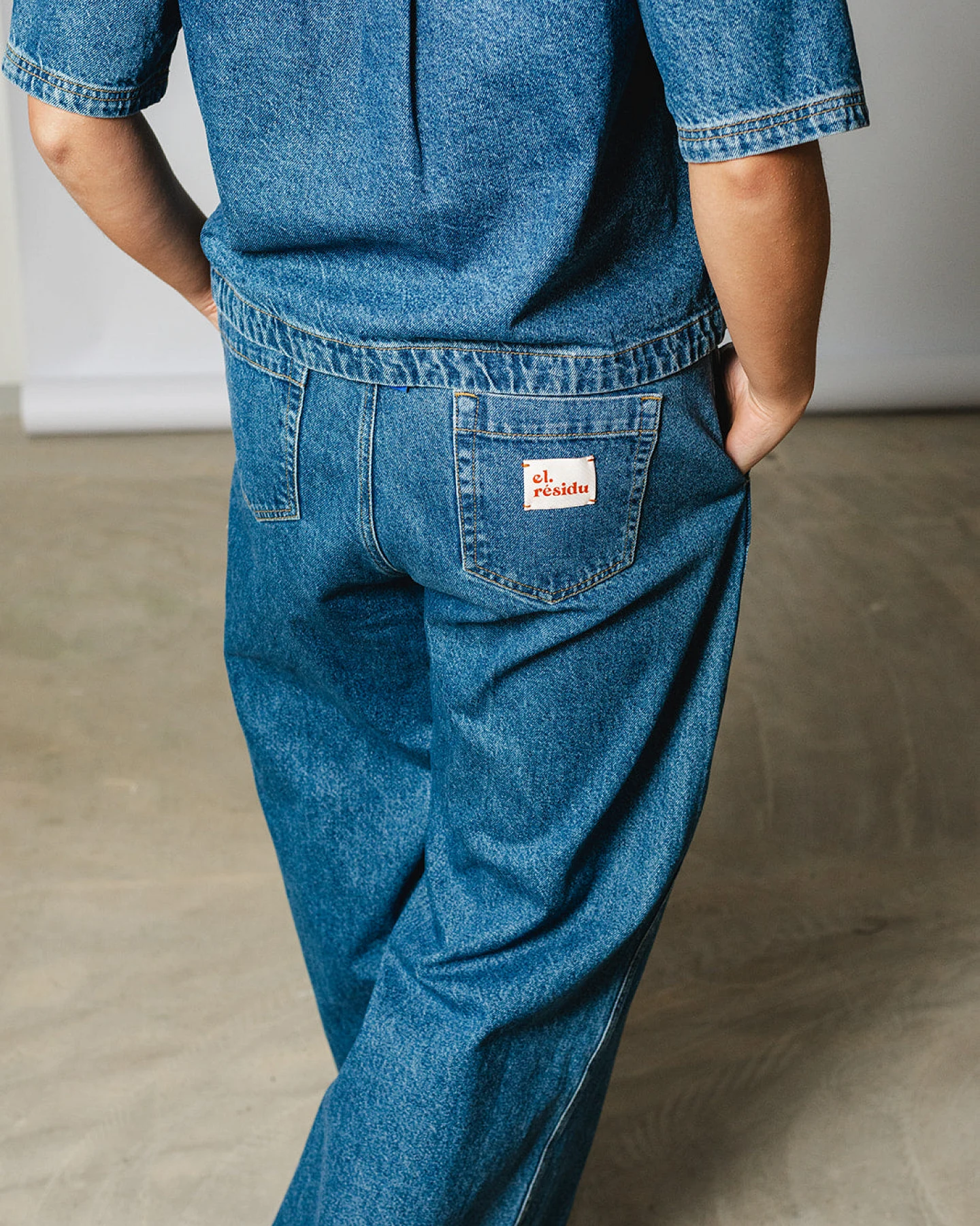 el.résidu Damen vegan Jeans Elena Blau – Ansicht 2