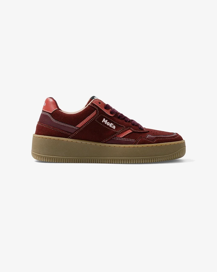 MoEa Herren vegan Sneaker Gen1 Grapes Vegan Suede Wine Dark Red