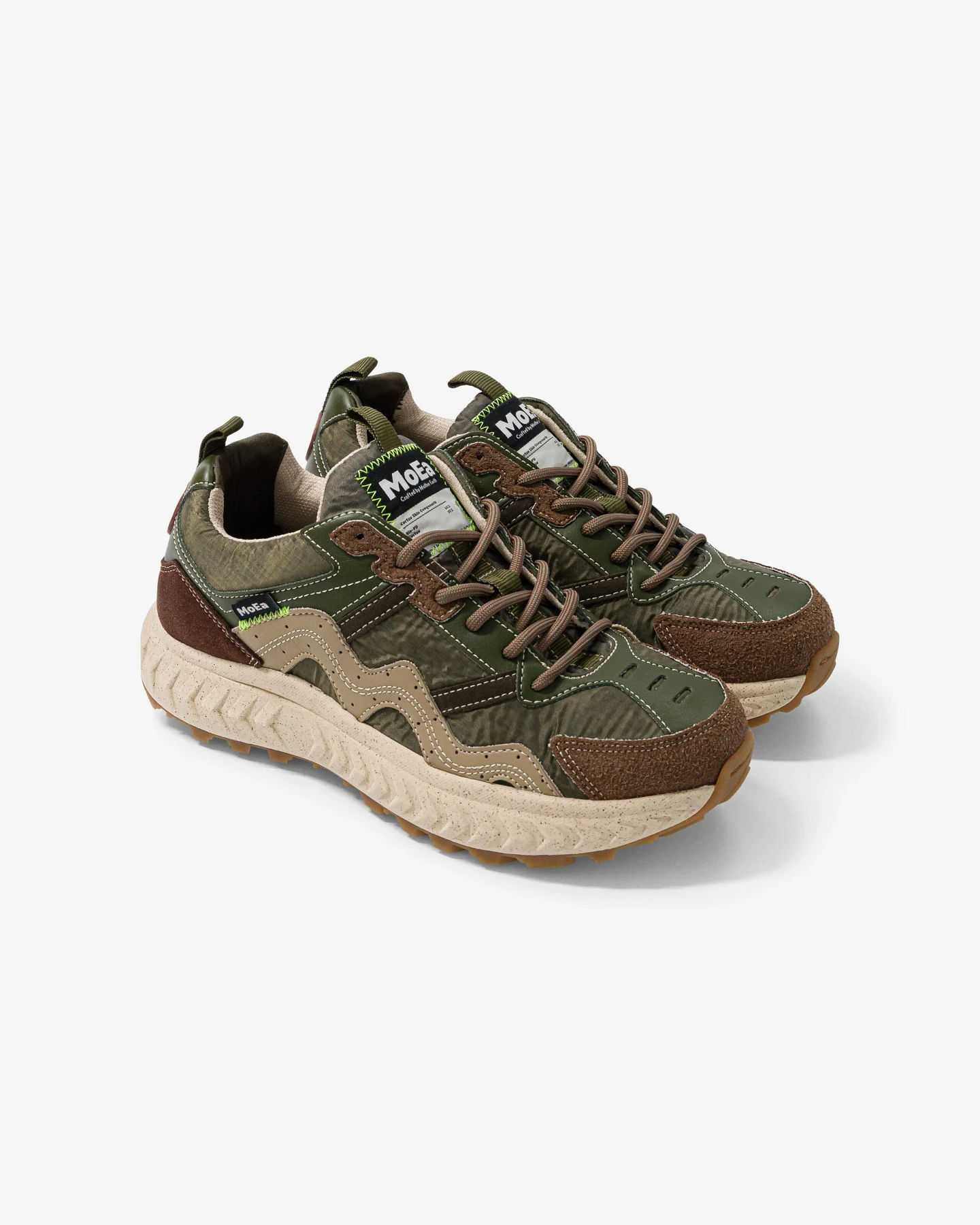 MoEa Herren vegan Sneaker Gen7 Cactus Combo Grün & Taupe – Ansicht 2