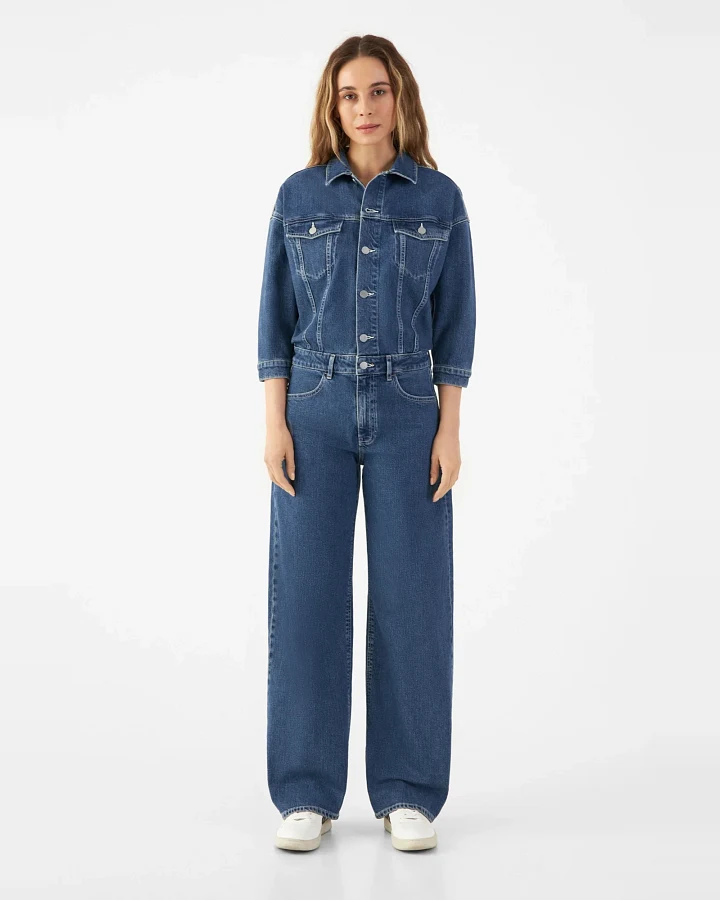 Dawn Damen vegan Jumpsuit Ros Vintage Blau