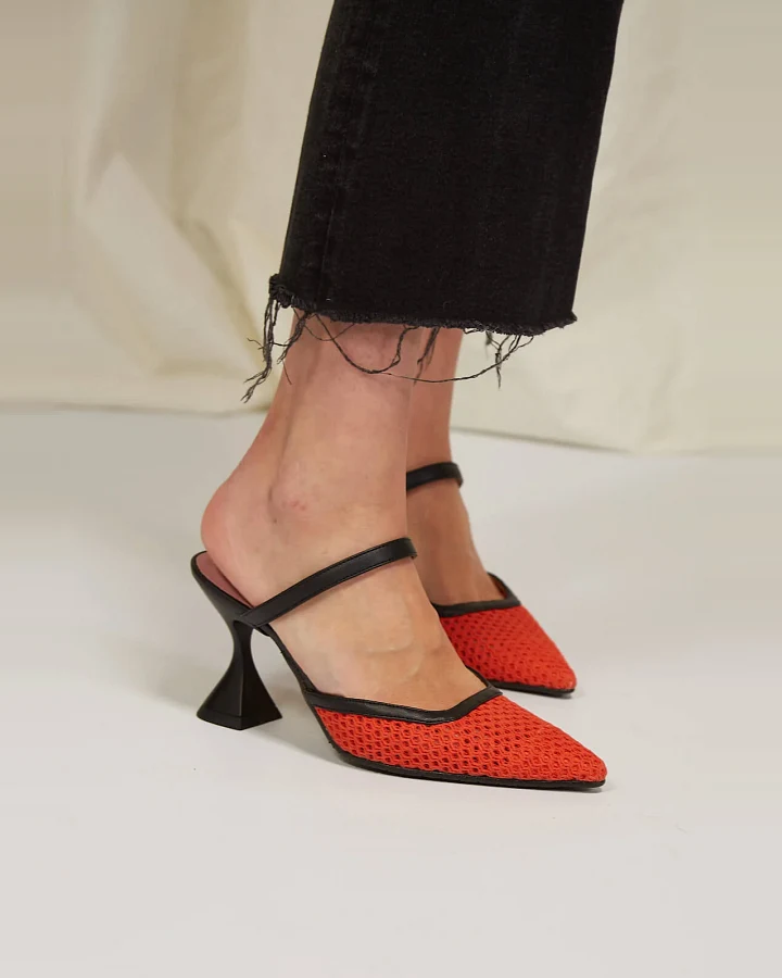 Momoc Damen vegan Pumps Ibiza Orange