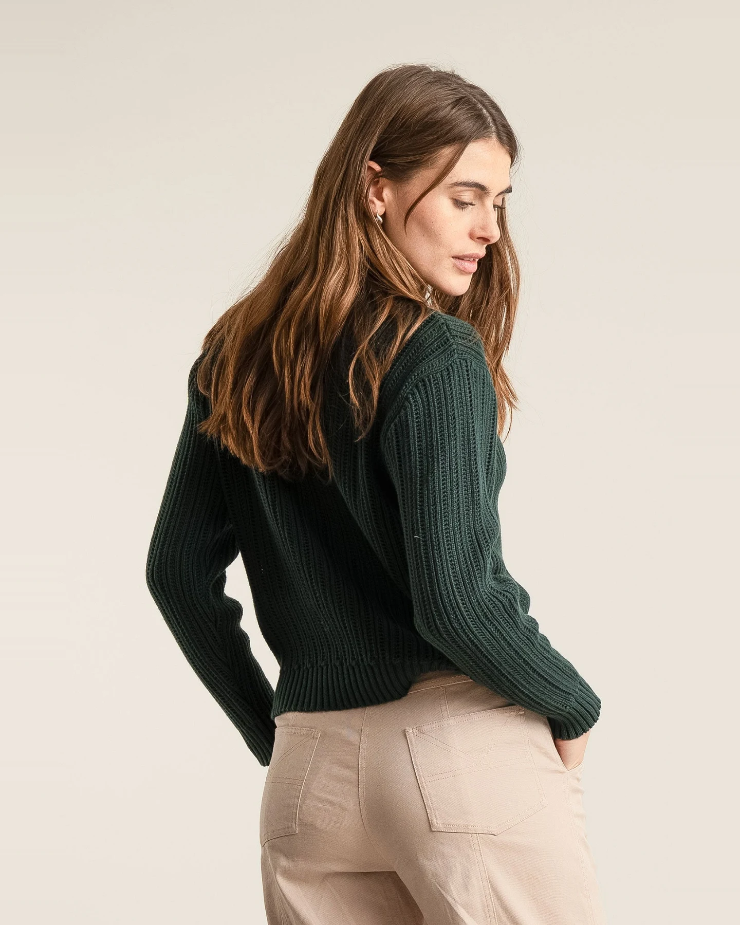 KOMODO Damen vegan Pullover Posey Grün – Ansicht 2