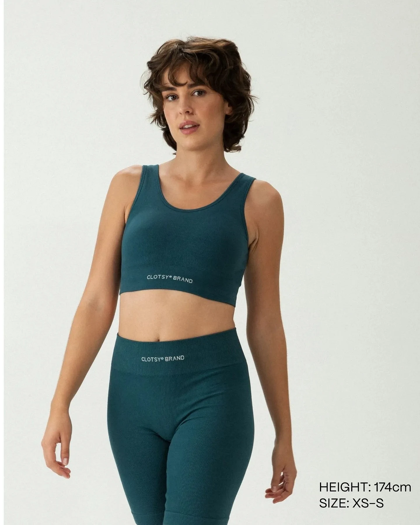 Clotsy Damen vegan Sport-Bh Blau – Ansicht 2