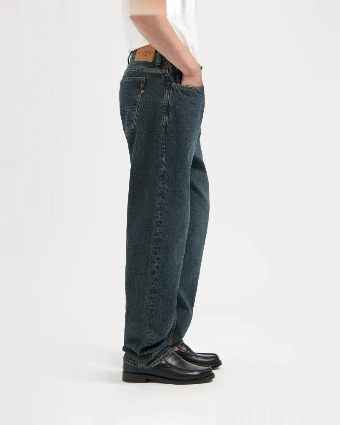 Kuyichi Herren vegan Jeans Lose Larry Vintage Jade – Ansicht 2