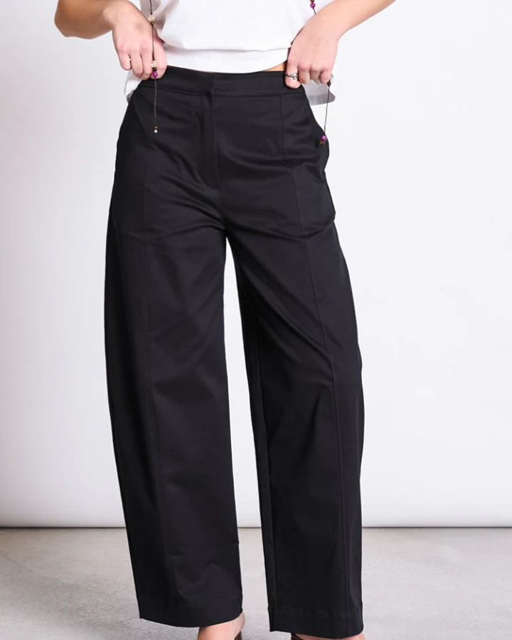 JAN 'N JUNE Damen vegan Hose Barrel Yauri Schwarz