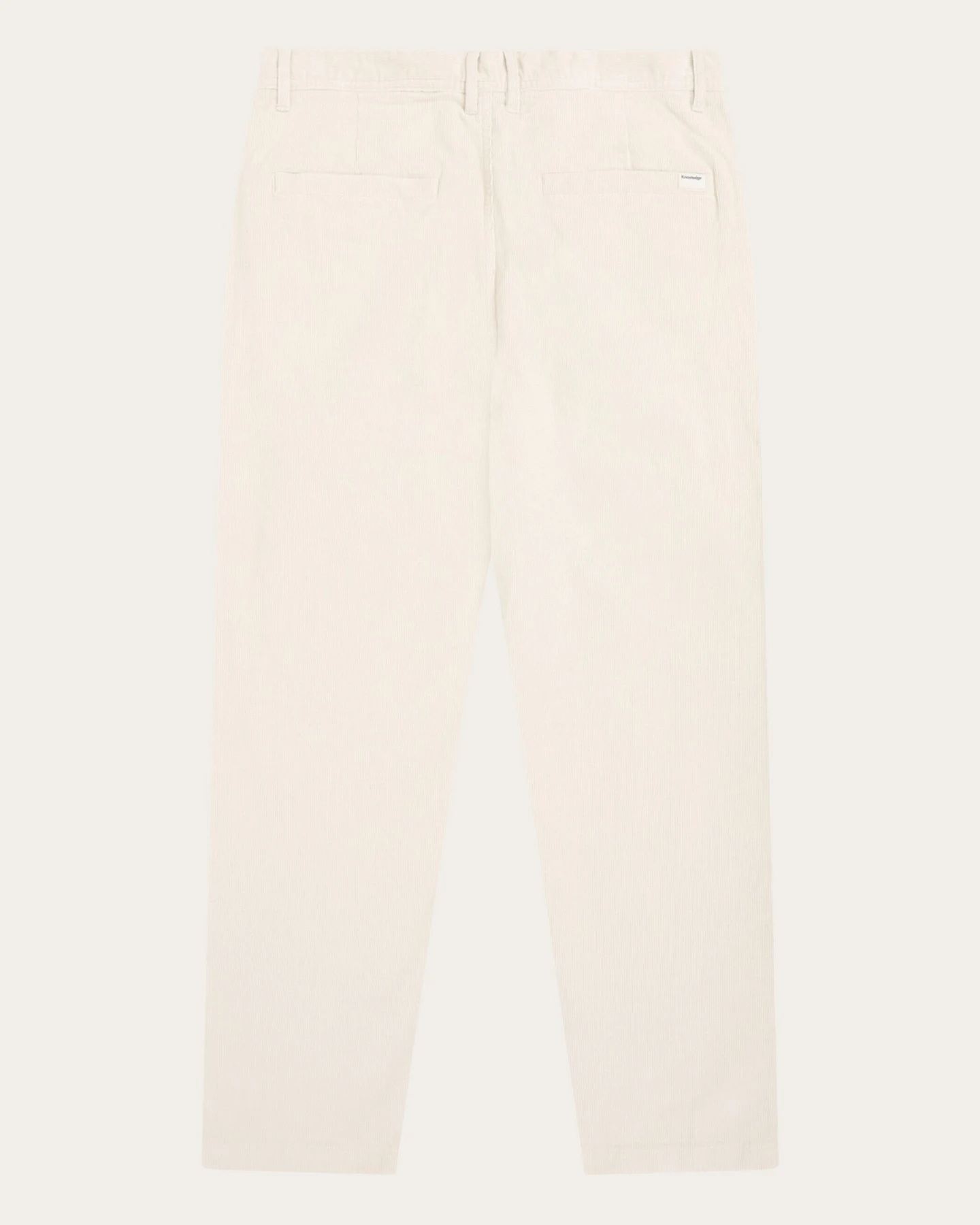 KnowledgeCotton Apparel Herren vegan Hose Corduroy Chuck Regular Egret Weiß – Ansicht 2