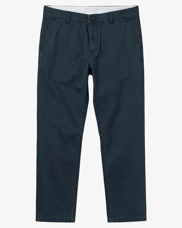 KnowledgeCotton Apparel Herren vegan Chinohose Chuck Regular Twill Total Eclipse Navy