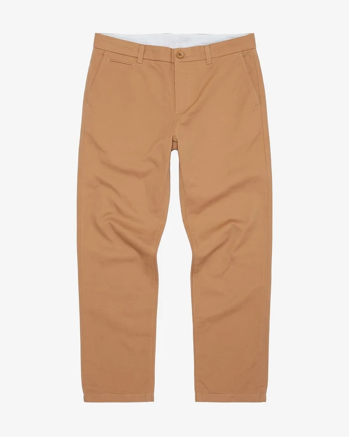 KnowledgeCotton Apparel Herren vegan Chino Hose Chuck Regular Twill Tuffet Braun