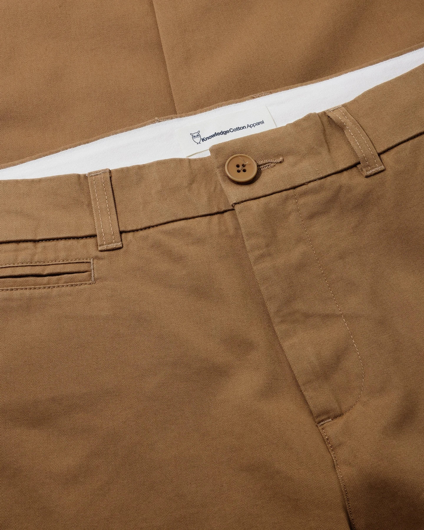 KnowledgeCotton Apparel Herren vegan Chino Hose Chuck Regular Twill Tuffet Braun – Ansicht 2