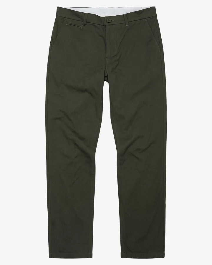 KnowledgeCotton Apparel Herren vegan Chinohose Chuck Regular Twill Forest Night Grün