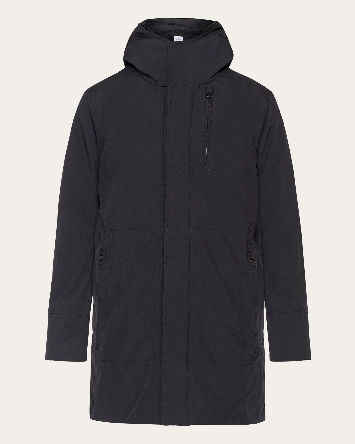 KnowledgeCotton Apparel Herren vegan Jacke Long Climate Shell Black Jet – Ansicht 2