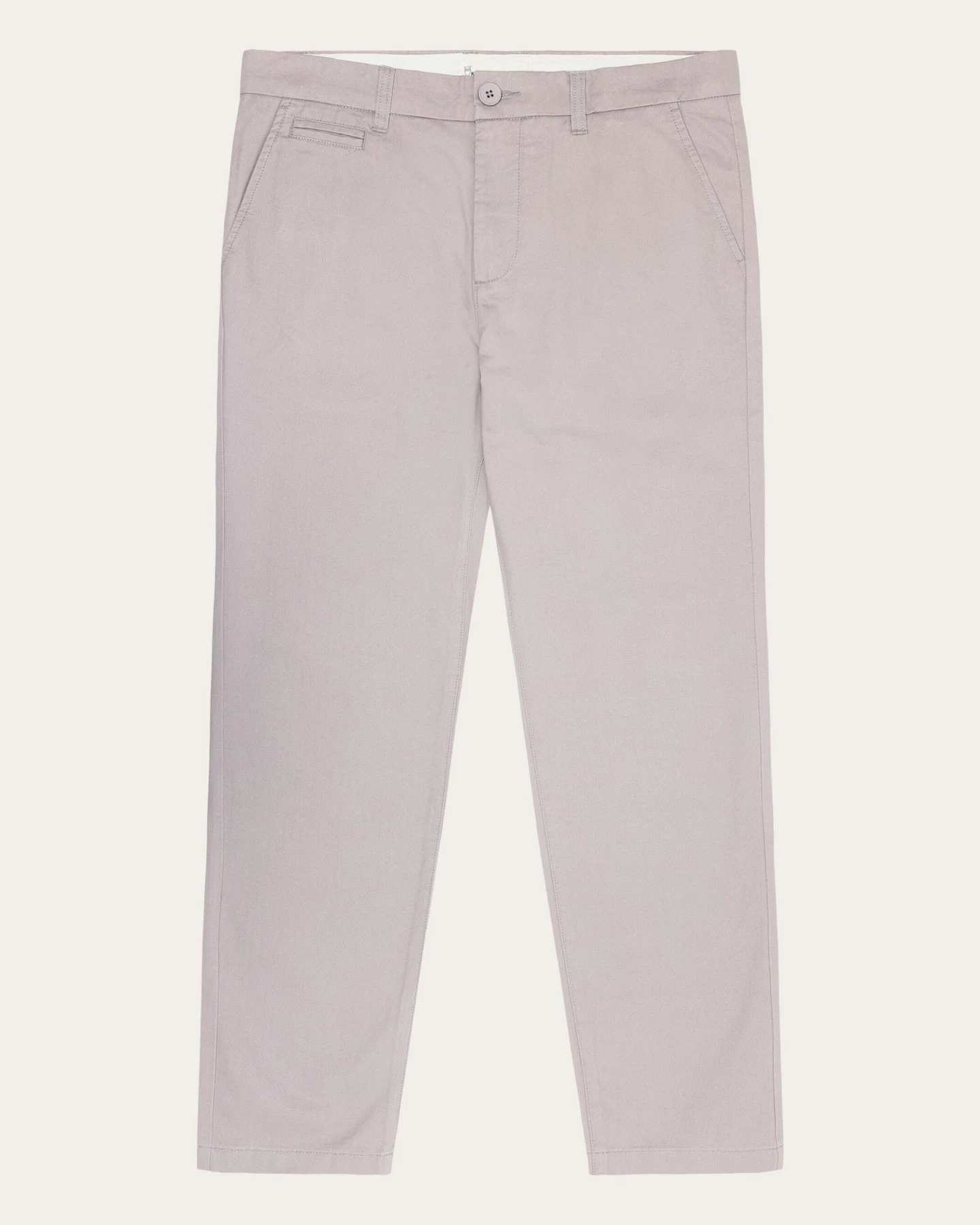 KnowledgeCotton Apparel Herren vegan Chino Hose Chuck Regular Twill Alloy Grau – Ansicht 2