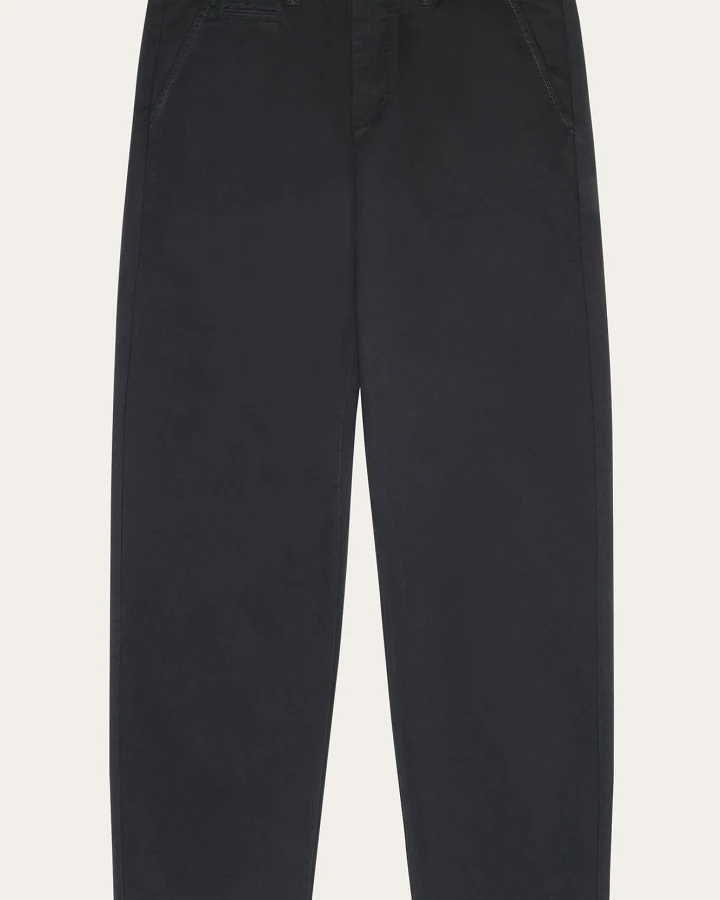 KnowledgeCotton Apparel Herren vegan Chino-Hose Wide Flint Black Jet