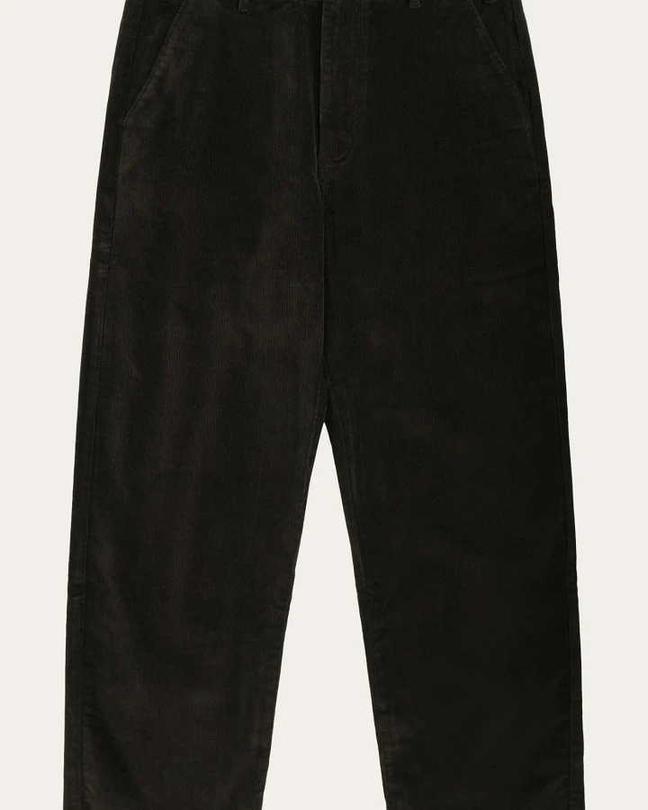 KnowledgeCotton Apparel Herren vegan Chino Hose Wide Corduroy Flint Chocolate Torte