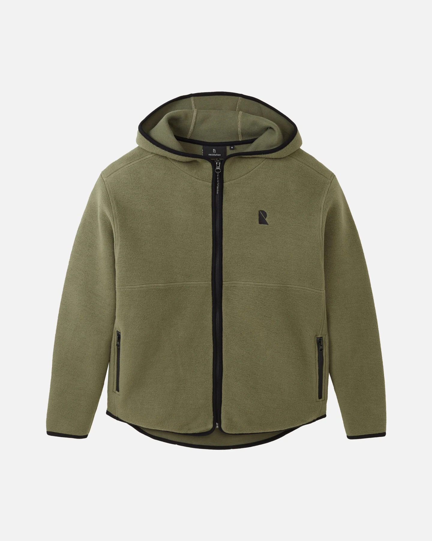 Recolution Damen vegan Kapuzenjacke Althenia Dark Khaki – Ansicht 2