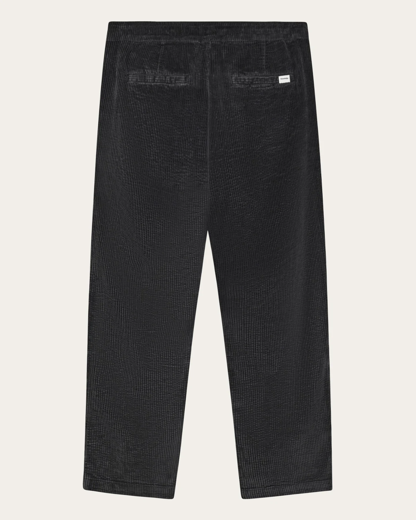 KnowledgeCotton Apparel Herren vegan Hose Corduroy Fig Comfort Schwarz Jet – Ansicht 2